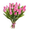 букет 25 рожевих тюльпанів