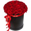 фото 51 троянда червона у капелюшній коробці
