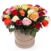 Капелюшна коробочка "Фієста" різнокольорові троянди
