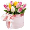 Фото товара 15 бело-фиолетовых тюльпанов у Чернівцях