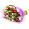 Фото товара 21 пурпурный тюльпан в крафт у Чернівцях