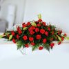 Фото товара 100 червоних троянд у кошику у Чернівцях