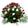 Фото товара 36 білих троянд у кошику у Чернівцях