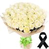 Фото товара 100 красно-белых роз у Чернівцях