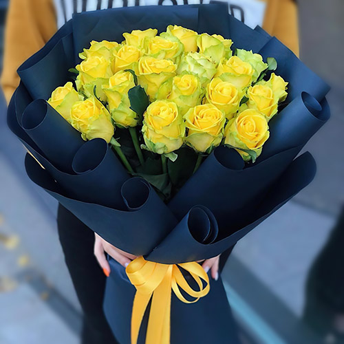 Фото товара Траурный букет жёлтых роз у Чернівцях