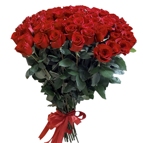 Фото товара 101 роза "Фридом" метровая у Чернівцях