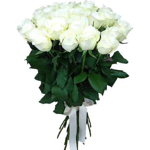 Фото товара 25 белых роз у Чернівцях