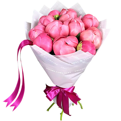 Фото товара 11 розовых пионов у Чернівцях