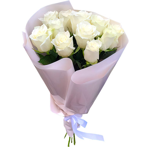 Фото товара 11 белых роз у Чернівцях