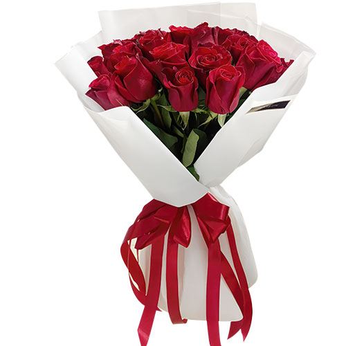 Фото товара 15 импортных роз у Чернівцях