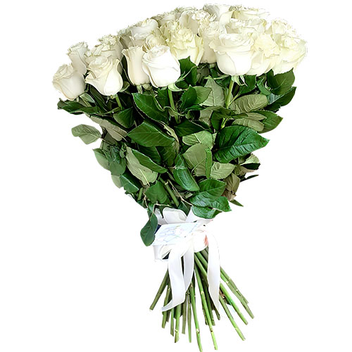 Фото товара 33 белые розы у Чернівцях