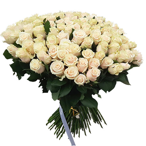 Фото товара Букет из 101 кремовой розы у Чернівцях