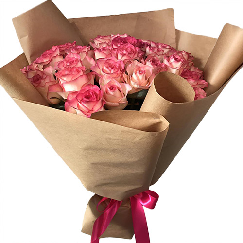 Фото товара 25 розовых роз у Чернівцях